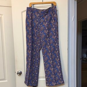Banana Republic Blue Paisley Women's Pants